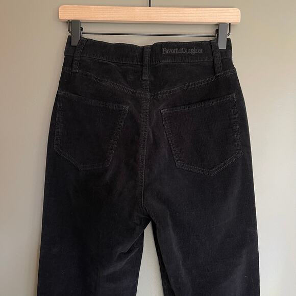 FAVORITE DAUGHTER Valentina Super High Waist Flare Corduroy Jean Meteorite Sz 25 - Picture 12 of 16